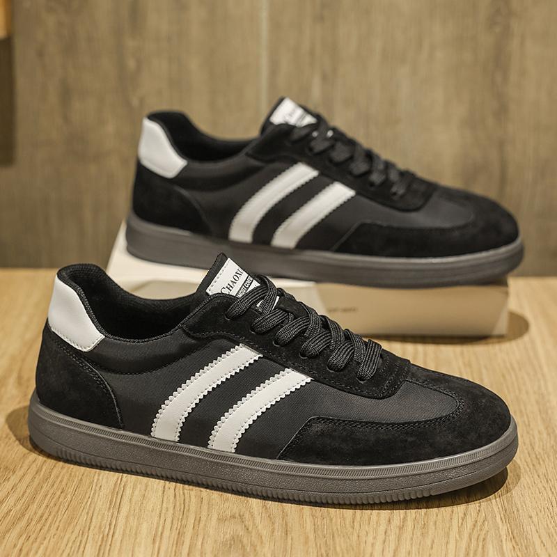 Lace-Up Men Comfortable Casual Shoes Leather Flats Men's Walking Footwear All-match Skate Shoes Men New Arrival Mens Sneakers