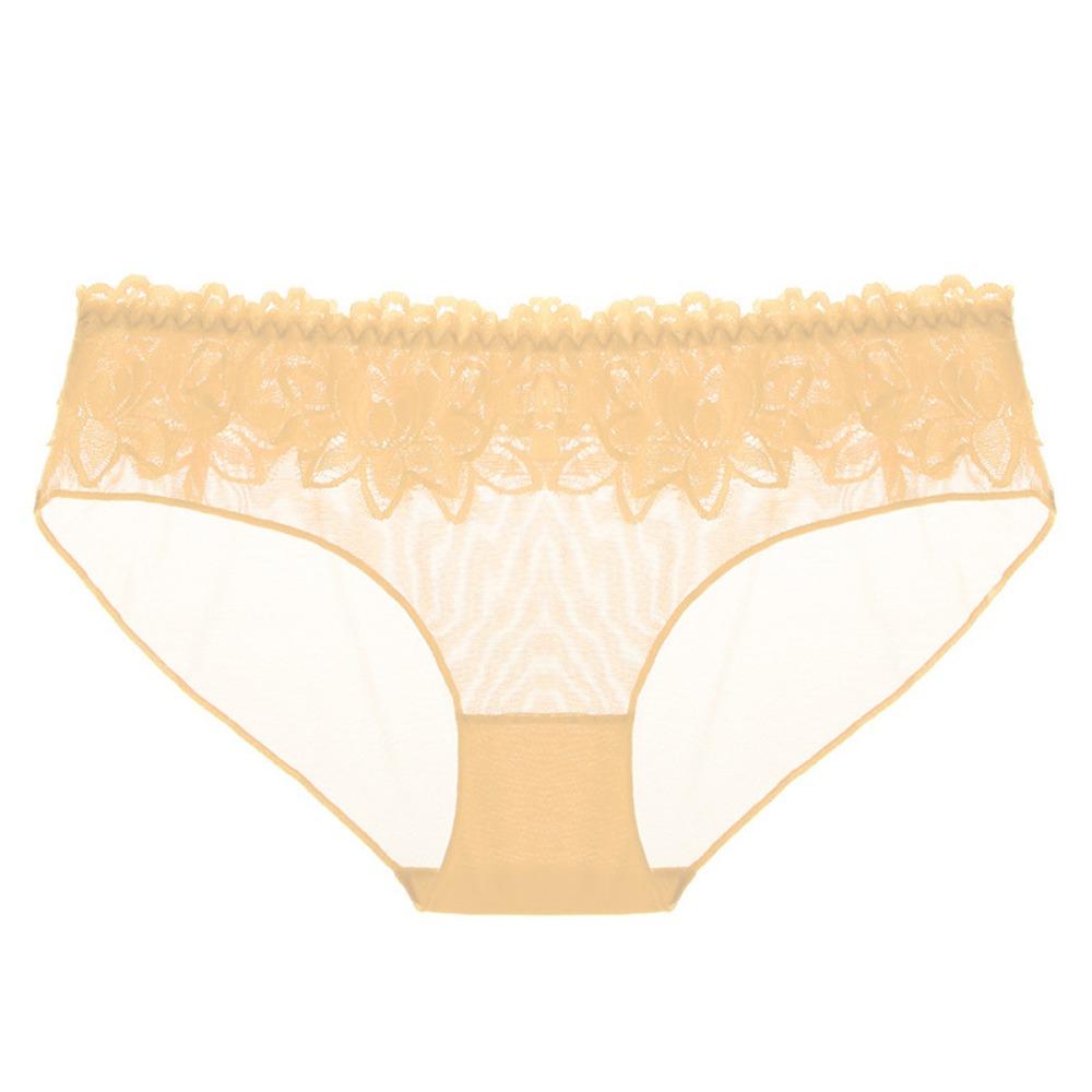 Perspective Mesh Ultra-thin Panties Women's Sexy Lace Temptation Low Waist Seamless Hot Women's Briefs