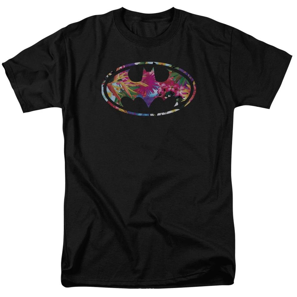 DC Comics - Batman - Hawaiian Shield -  Unisex Short Sleeve Children s T-shirt - Black 120