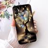 For Infinix Hot 12 Play 12i Cute Flower Butterfly Cat Painted Case For Infinix Hot12i 12Play Black Silicone Soft Phone Cases