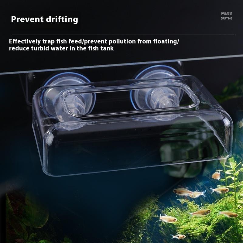 Aquarium Feeder With Strong Suction Cups Fish Tank Feeder Aquarium Feed Ring Fish Tank Station Floating Food Tray Feeder