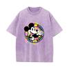 XH+99 MINISO 2026 Summer Vintage Wash Printed Pure Cotton Shoulder Style Men's and Women's Round Neck Short Sleeved Couple T-shirt