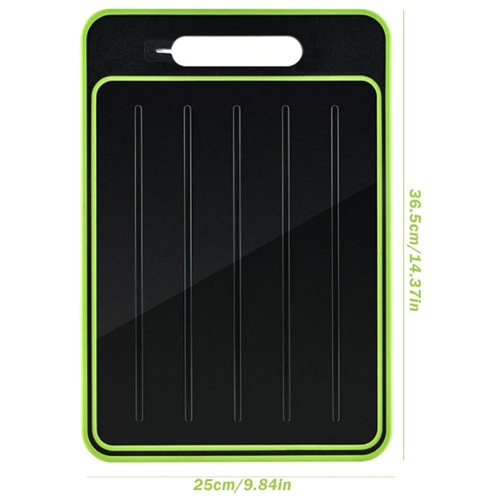 

Многофункциональная разделочная доска с точилкой для ножей, теркой для чеснока, двухсторонняя нескользящая разделочная доска, пластина для размораживания, алюминиевый сплав, кухня L чёрный