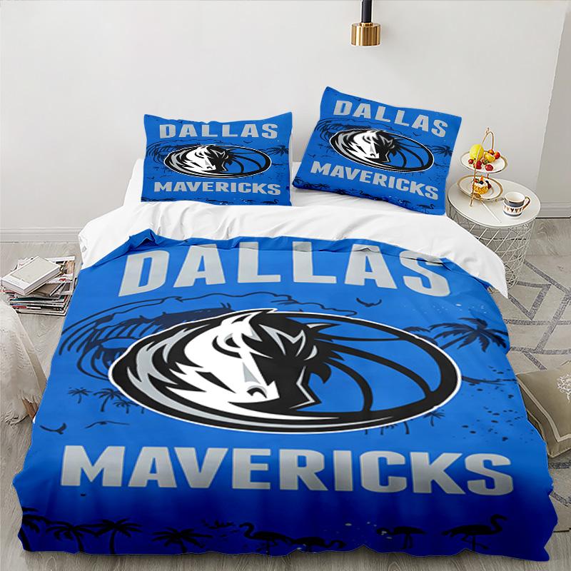 MAVERICKS LOGO Bedding Set 3pcs, High Quality Bedding Set Including 1pc Duvet Cover And 2pcs Pillowcases for Bedroom, Dormitory Gift