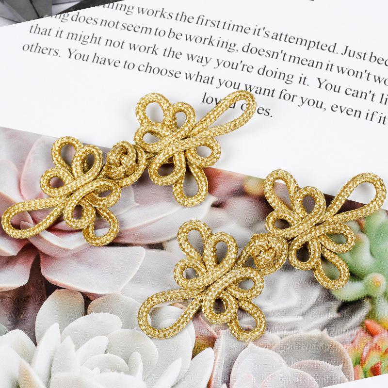 2 Stück Draht Chinesischer Cheongsam Knopf Libellenknoten Verschluss Verschlüsse DIY Bekleidung Nähzubehör Chinesischer Knotenknopf