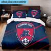 Clermont Foot Crest Design 3PCS Print Bedding Set, Includes A Duvet Cover and Two Pillowcases for Bedroom, Dormitory, Suitable for All Seasons