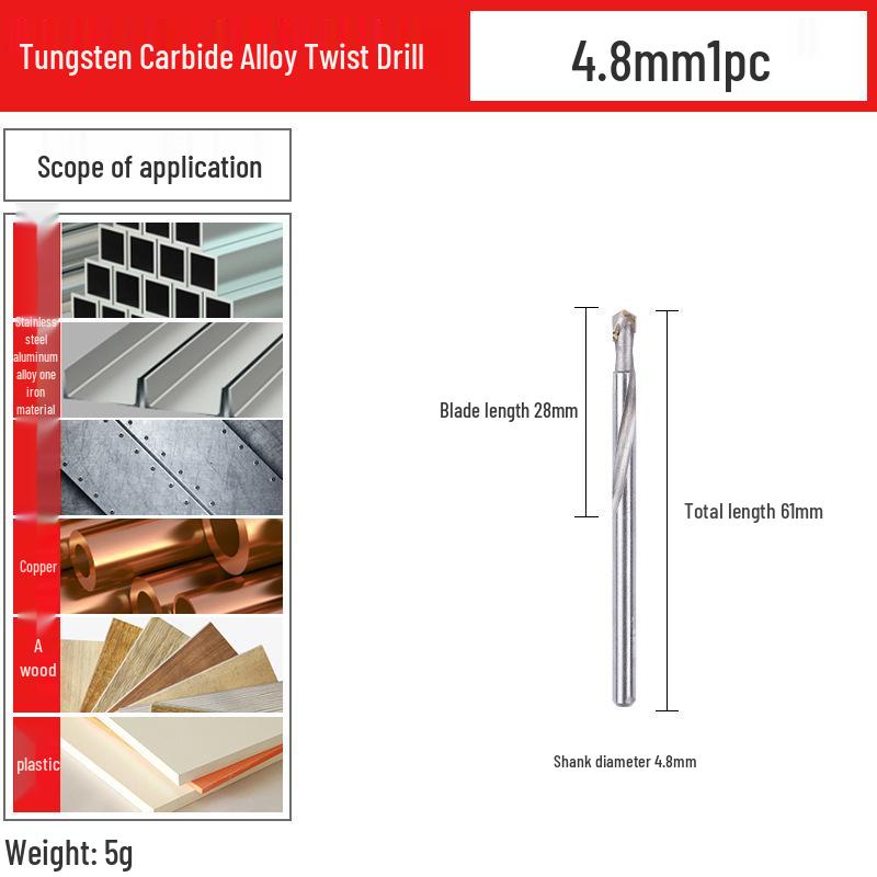 Tungsten Carbide Twist Drill Bit for Steel and Metal