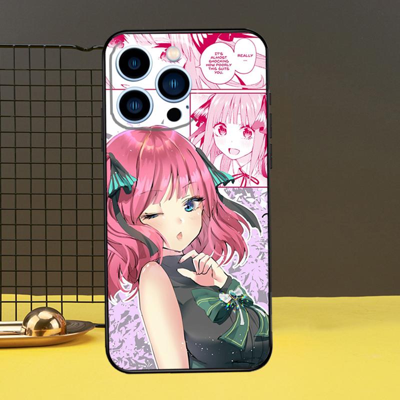 

Чехол Nakano Nino Gotoubun no Hanayome для iPhone 13 12 11 14 Pro Max XS Max XR X 6S 7 8 Plus SE 2020, задняя крышка, чехол для телефона iPhone 14Pro MAX