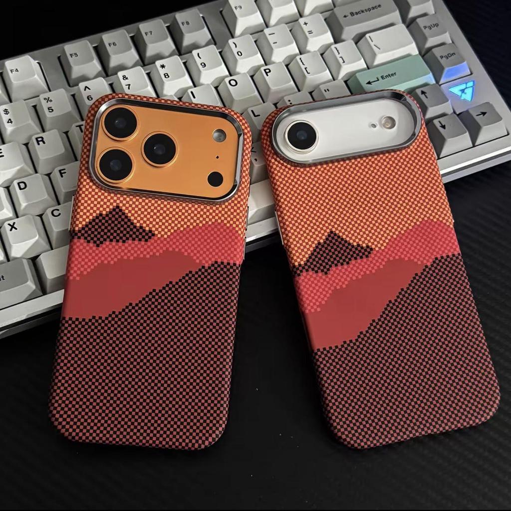 iPhone 17 Pro Max Kevlar Magnetic Sunset Moonrise Full Coverage Skin-Feel Case