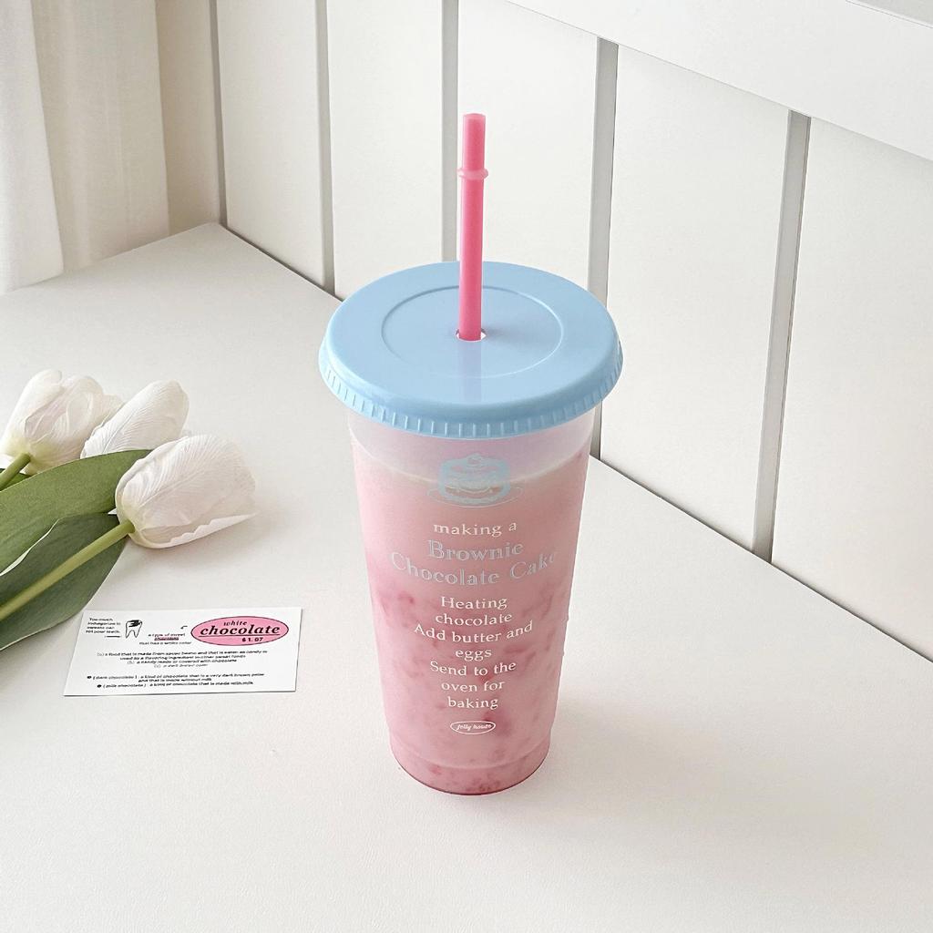 Girly Heart Large Capacity Straw Cup for Summer - Portable for Home, Travel, Milk Tea, Cold Drinks, Water, On-the-Go Use