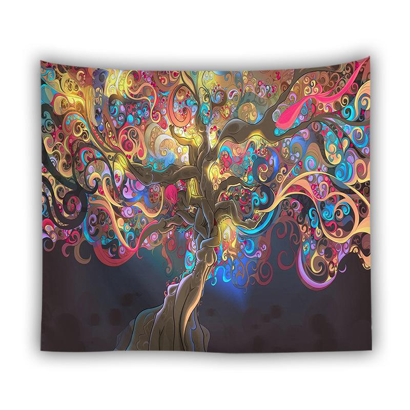 

Великий тигр лев фон стіна висить племінна тварина вовк гобелен прикраса дому фон настінний гобелен 100x75cm