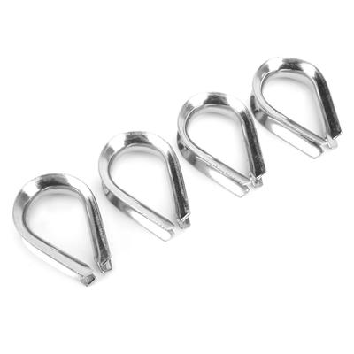 4pcs 12mm M12 Stainless Steel Wire Rope Cable Thimbles for 12 Inch Diameter Wire Rope Cable