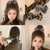 Leopard Pattern Bowknot Hair Claw Clip For Women NonSlip Ponytail Holder Hair Clamp For Thick Fine Hair Styling Tool