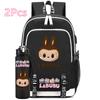 2Pcs/set Anime Cute Printed Backpack with Water Bottle Student Boy Girl Schoolbag Large Capacity Waterproof Bookbag Kid Gift