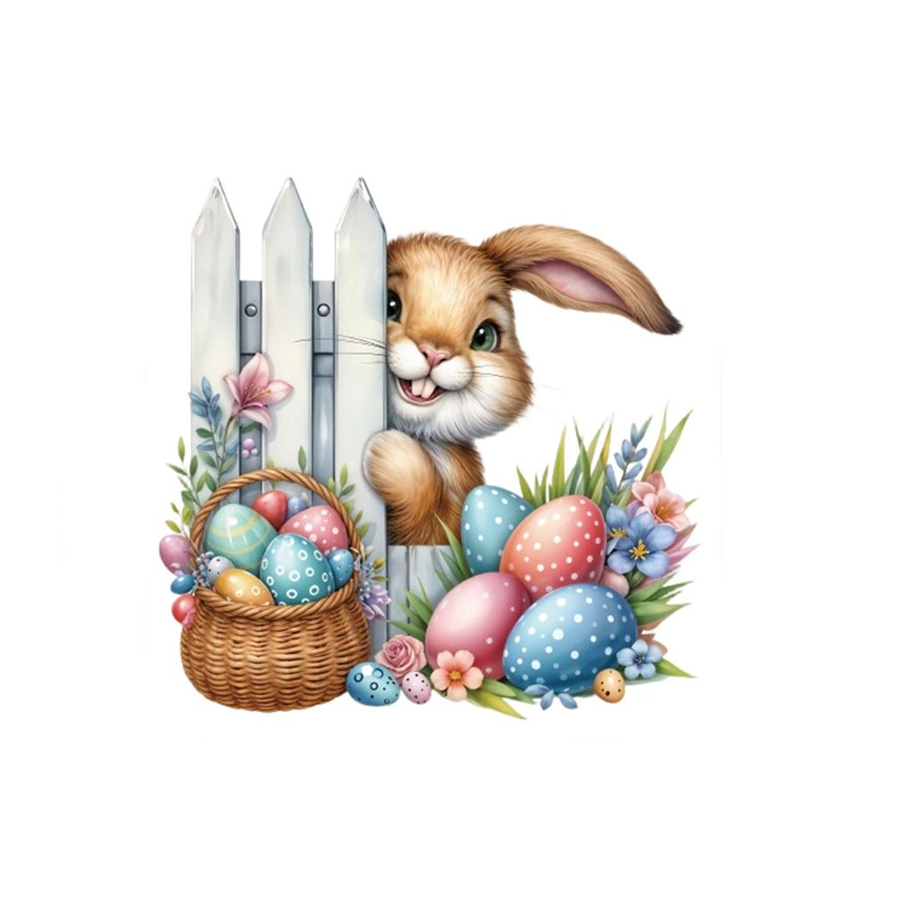 Easter Themed Easter Egg Wall Stickers, Wall Decorations, Holiday Decoration Stickers, PVC Self-adhesive Stickers