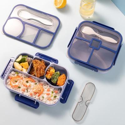 Kunststoff Lunch Bento Box für Schüler & Büroangestellte - Tragbar & unterteilt für Reisen, Salat, Mitnahme-Mahlzeiten