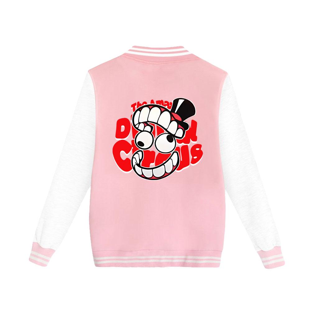 Nya Dam Herrjackor Bomberjacka The Amazing Digital Circus Anime Basebolljacka Oversize Hip Hop Ytterkläder för College Par Kläder Anpassad
