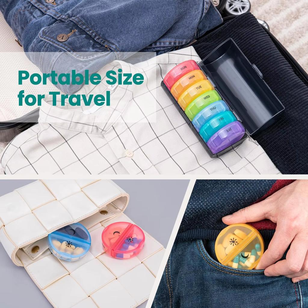 Weekly Medicine Storage Organizer Pill Box Holder Container Pill Case Medicine Tablet Portable Dispenser Organizer