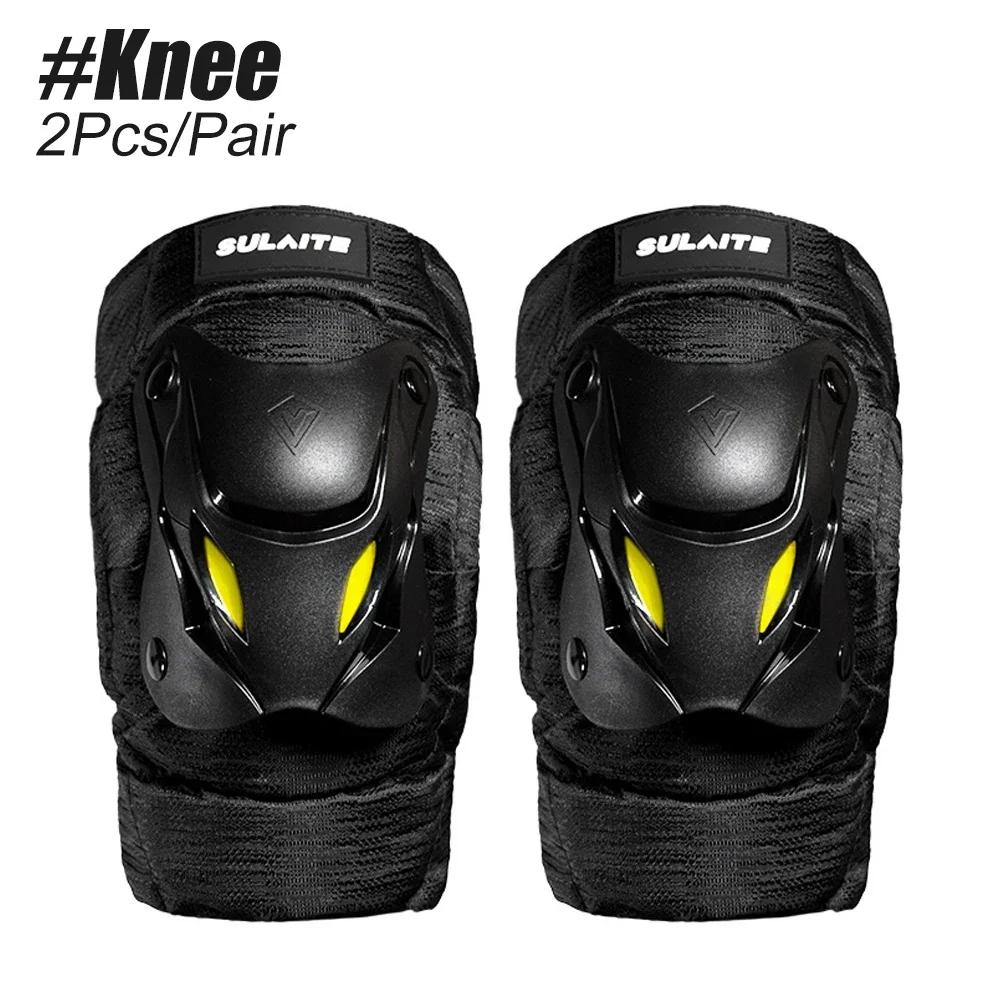1Pair Motorcycle Knee Elbow Guards Pads Black Motocross Racing Protective Gear for Electric Bike Mountain Biking