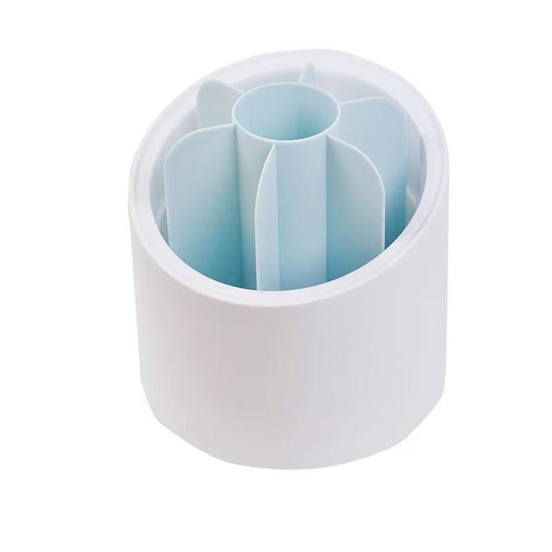 Rotating Makeup Brush Storage Box Portable Multifunction Dust Proof Desktop Organizer Lipstick Shadow Cosmetic Holder