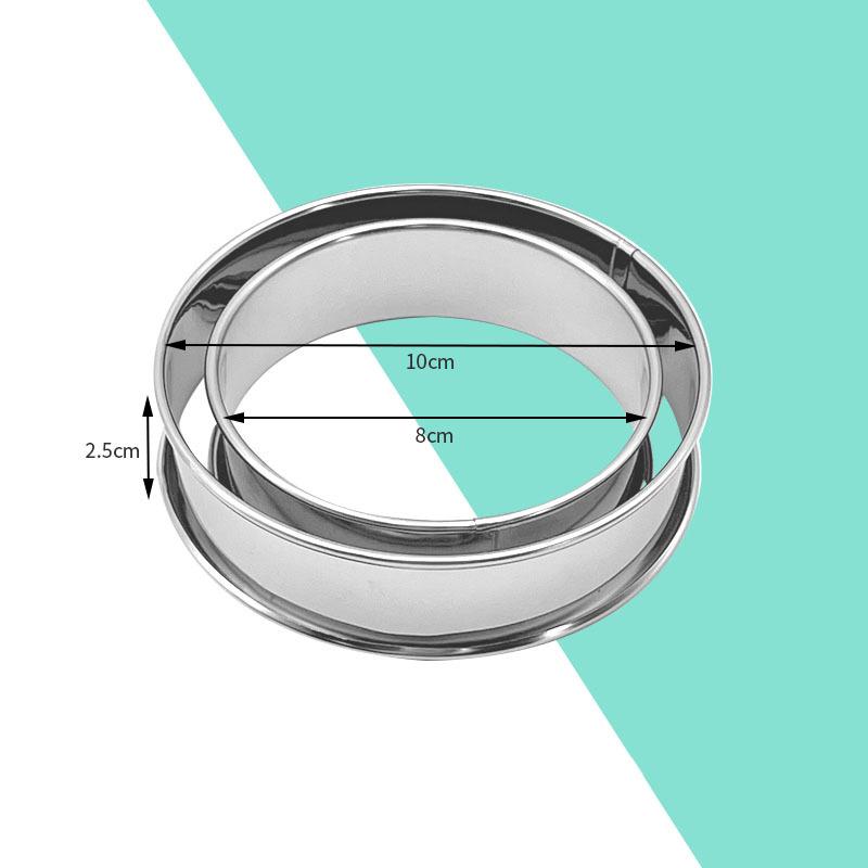 Muffin Tart Rings Double Rolled Tart Ring Stainless Steel Muffin Rings Metal Round Ring Mold For Food Making Bakeware