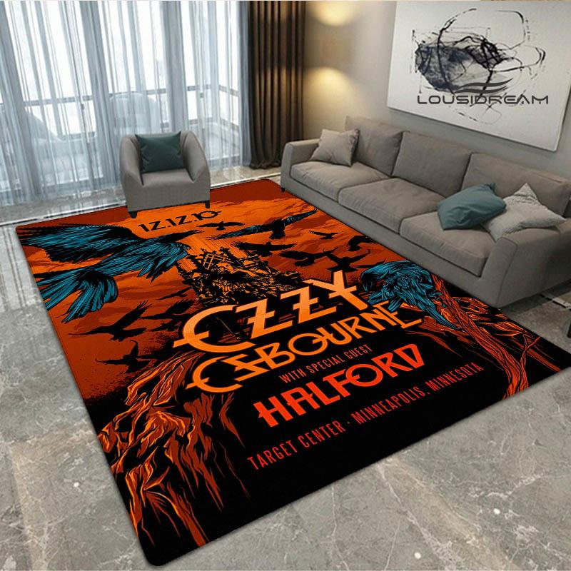 Tappeto stampato Ozzy Osbourne Soggiorno camera da letto tappeti antiscivolo Tappetino yoga zerbino Tappeto da esterno tappeto kawaii regalo di compleanno