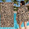 Leopardenmuster Handtuch Unisex Leicht Saugfähig für Pool Strand Camping Tauchen Surfen Sommer Wesentlich Geschenk