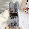 Pour Xiaomi 17 Pro Coque Peluche Mignon Lapin Hiver Douillette TPU Housse de Téléphone