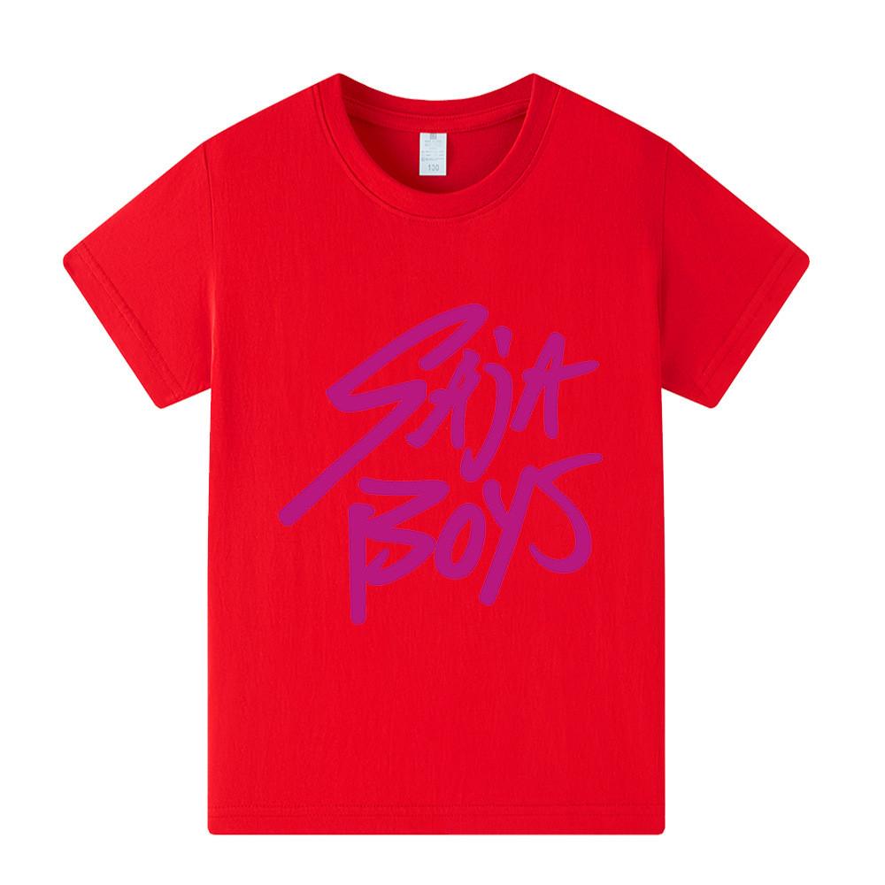 A1205 Kids Boys Girls Sajaboys Kpop Rumi Zoey Mira Print Short Sleeves T-shirt