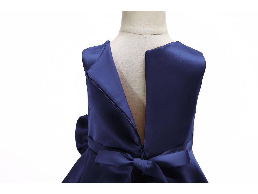 Červené dívčí princeznovské představení šaty střední délky