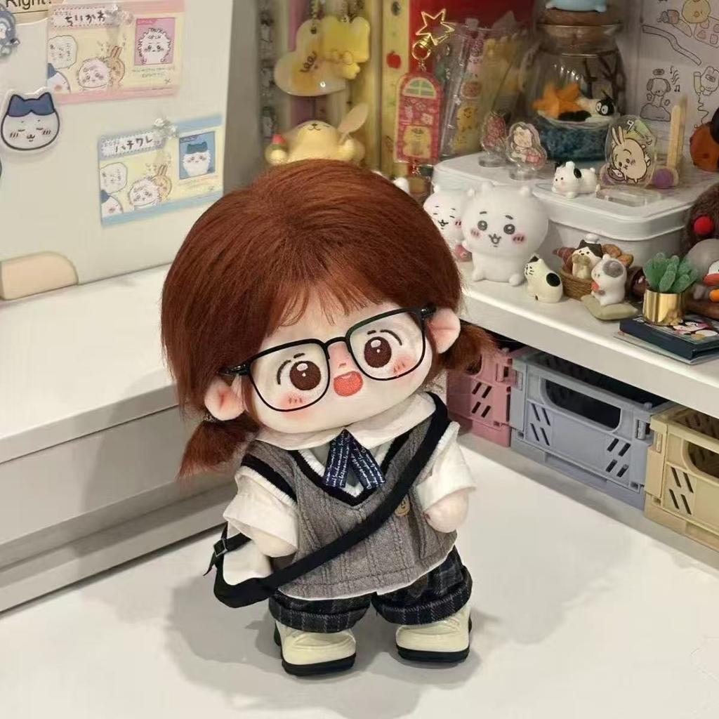 Uniform School For 20Cm Cotton Doll Clothes Knitted Vest Cotton Idol Doll Clothes Outfit Fashion Plush Doll Clothing Accessories