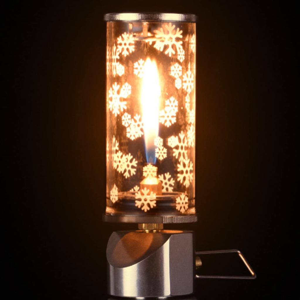 LIXADA Campinglaterne, Tragbare Lampe, Kompakte Butangas-Lichtlaterne, für Camping, Picknicks und den Außenbereich