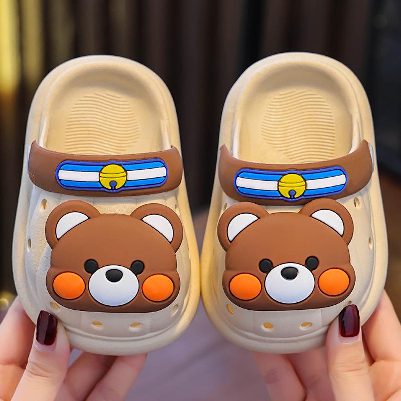 

Children s cute summer clogs for girls, non-slip indoor and outdoor sandals for kids, baby closed-toe sandals 18-19Code（Inner Length1 хаки