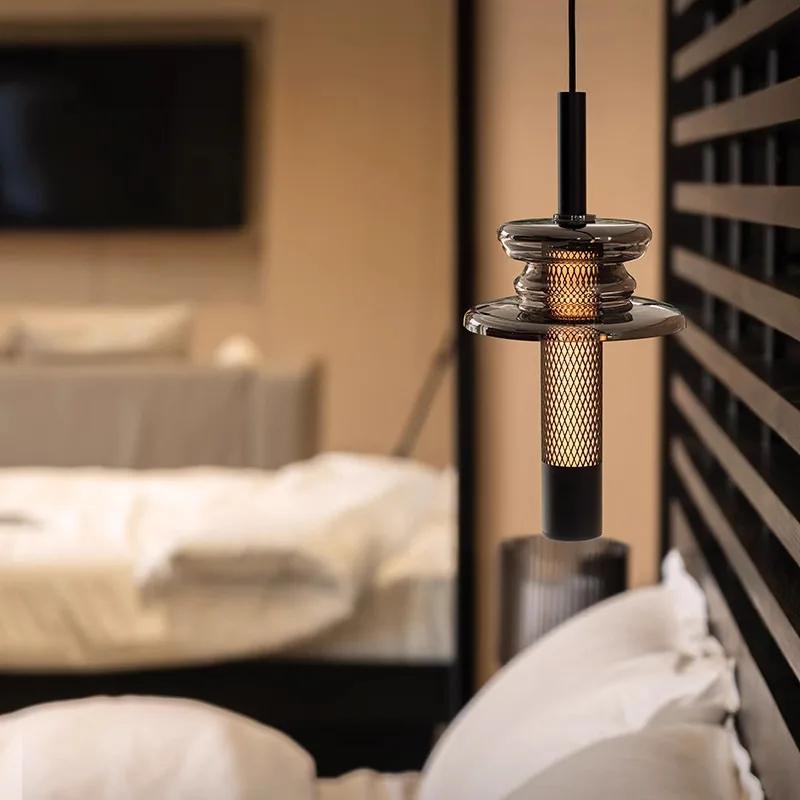 Nordic LED Pendant Light Bedroom Bedside Glass Creative Lighting Hanging Fixtures Restaurant Kitchen Office Home Art Lamps