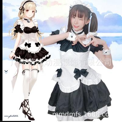 Cosplay Around the World, Black and White Chocolate Maid Dress Princess Dress Game Costume