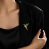 Yousheng Bird Brooch Realistic Flying Bird Colorful Rhinestone Decor Smooth Clothes Decoration Jewelry Anti-rust Colorfast Lady Dress Shirt Collar