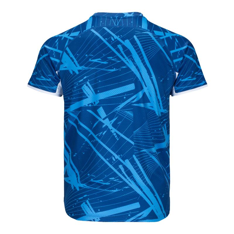 Mizuno Quick-Dry Sports Badminton Shirt Quick-Dry Sweat-Wicking Breathable Short Sleeve T-Shirt Unisex Tops Cobalt-Blue 72CA26Z1
