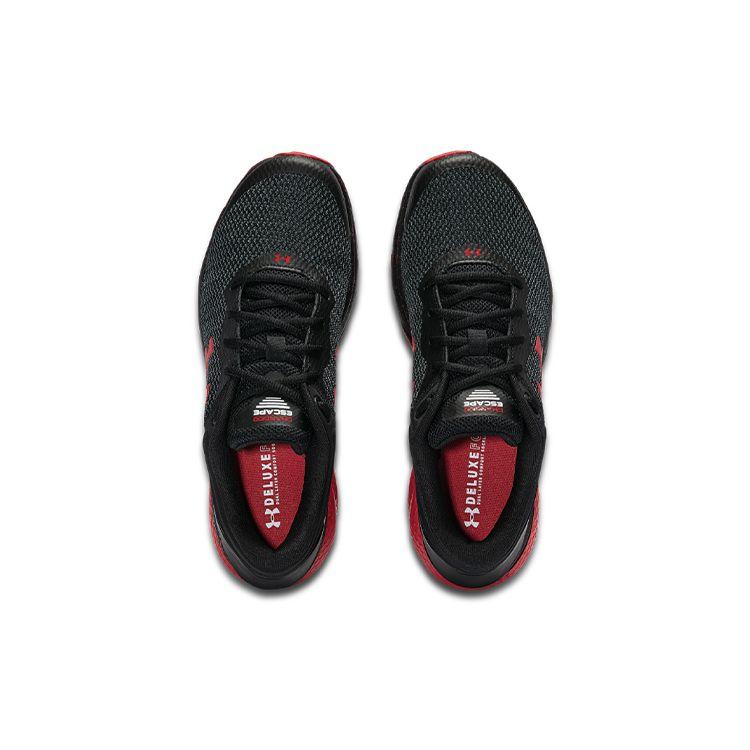 Under Armour Charged Escape 3 Low Running Shoes Men Sneakers Black Red 3024912-004