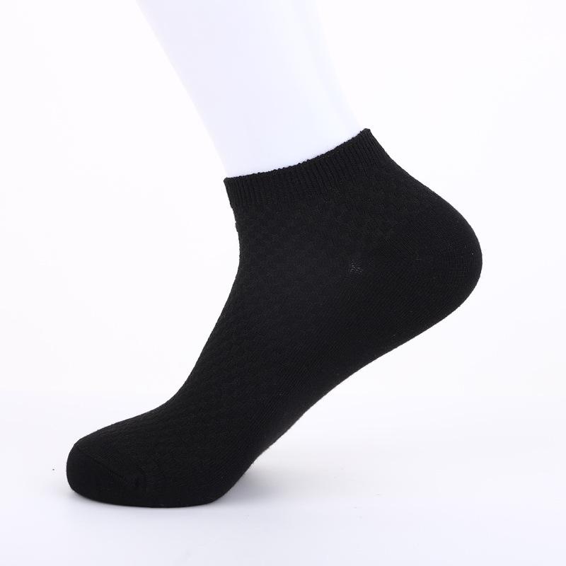 Bamboo Fiber Men's Breathable Short Socks for Spring and Summer - Business Casual