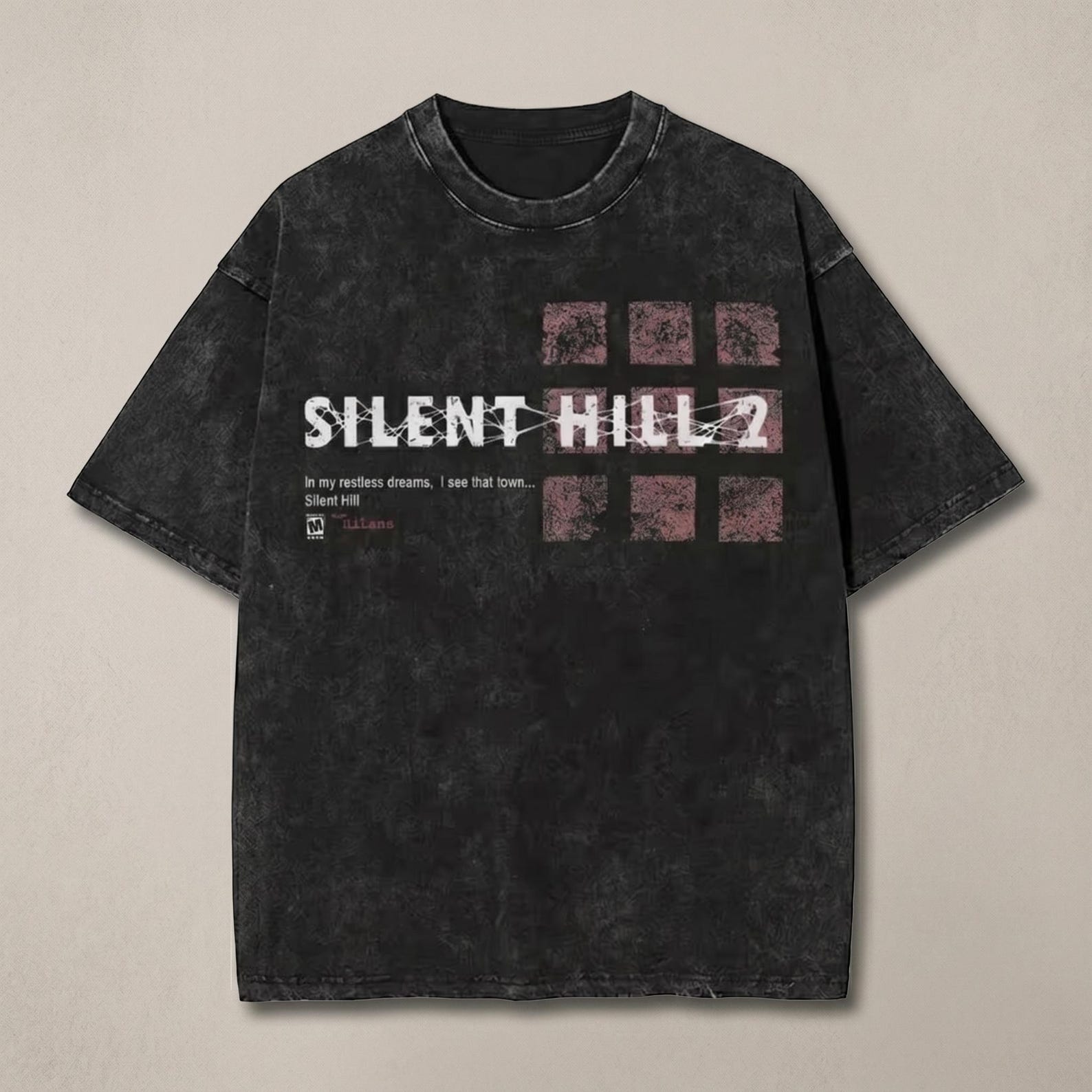 Silent Hill 2 T-Shirt | Silent Hill Vintage Graphic Shirt | Survival Horror Gamer Tee | Unisex Retro Acid Wash Streetwear Gift 2XL
