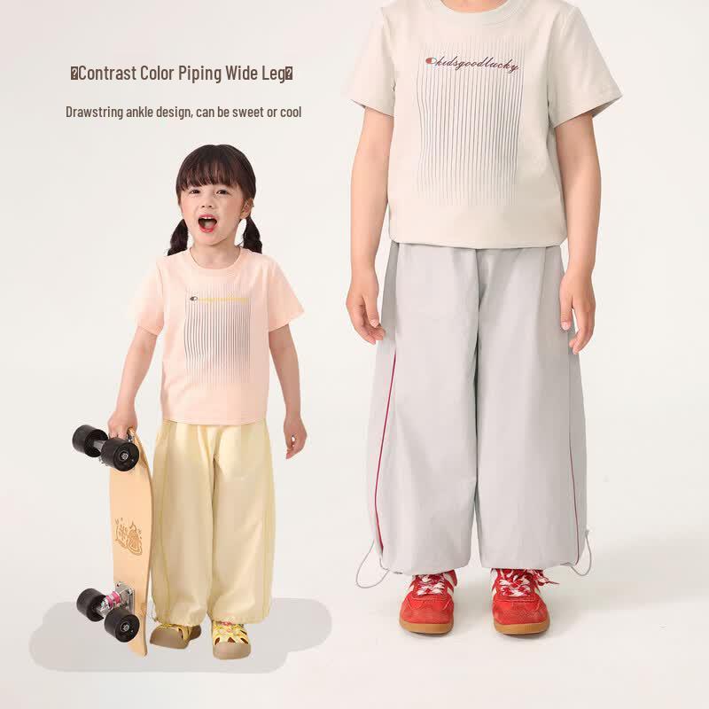 LUSON Girls 2026 Summer Wide-Leg Casual Pants 100