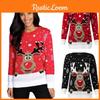 Unisex Men Women Christmas O-neck Knitted Sweater Cozy Retro Jumper Knitwear For Festive Days