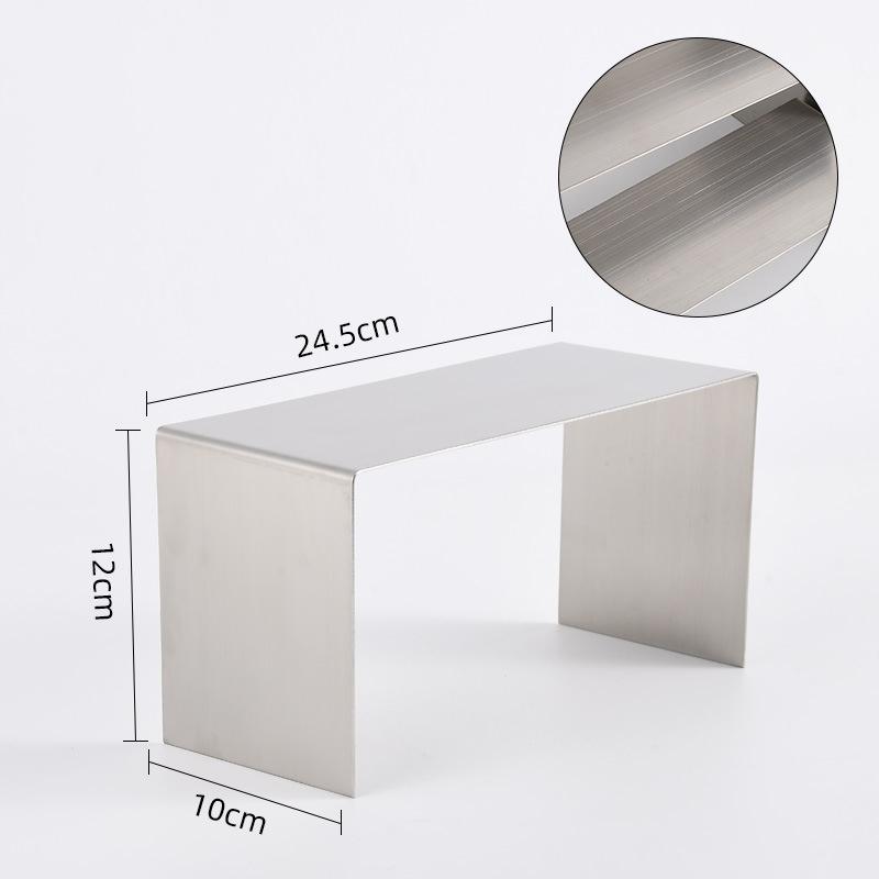 Metal Shoe Handbag Display Riser Stand Stainless Steel Shoe Bag Riser Holder Jewelry Display Riser Shelf Showcase Fixtures