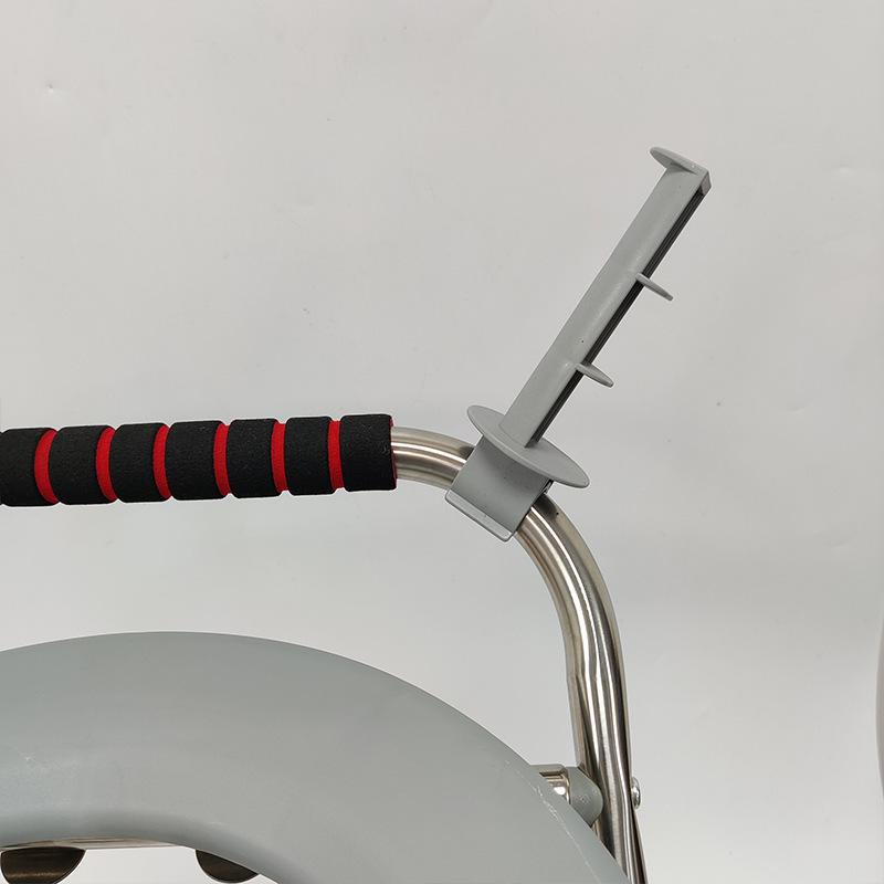 Folding Portable Toilet Chair with Backrest for Elderly and Pregnant Women