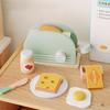 Wooden Children's Kitchen Toy Set: a Realistic Toaster, Eggs, Cheese, and Butter Chips for Children Aged 3-6