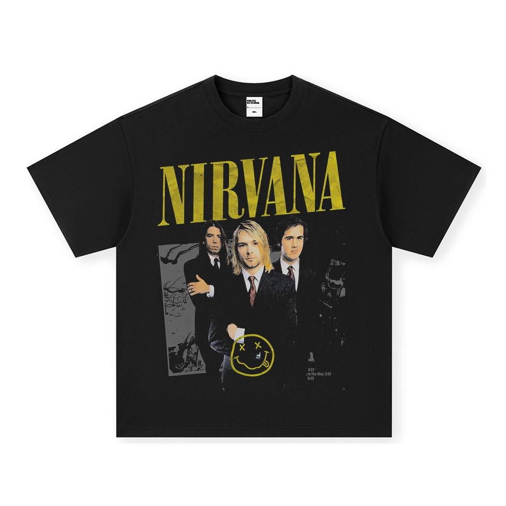 2025 Nirvana Vintage Retro Washed Long Sleeve Tee