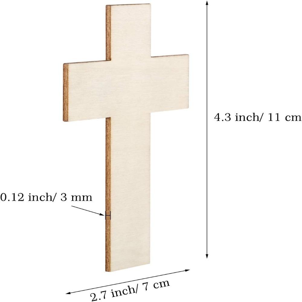 Cross Shaped Blank Wood Cutouts Unfinished Unfinished Wooden Pieces  DIY Arts Craft
