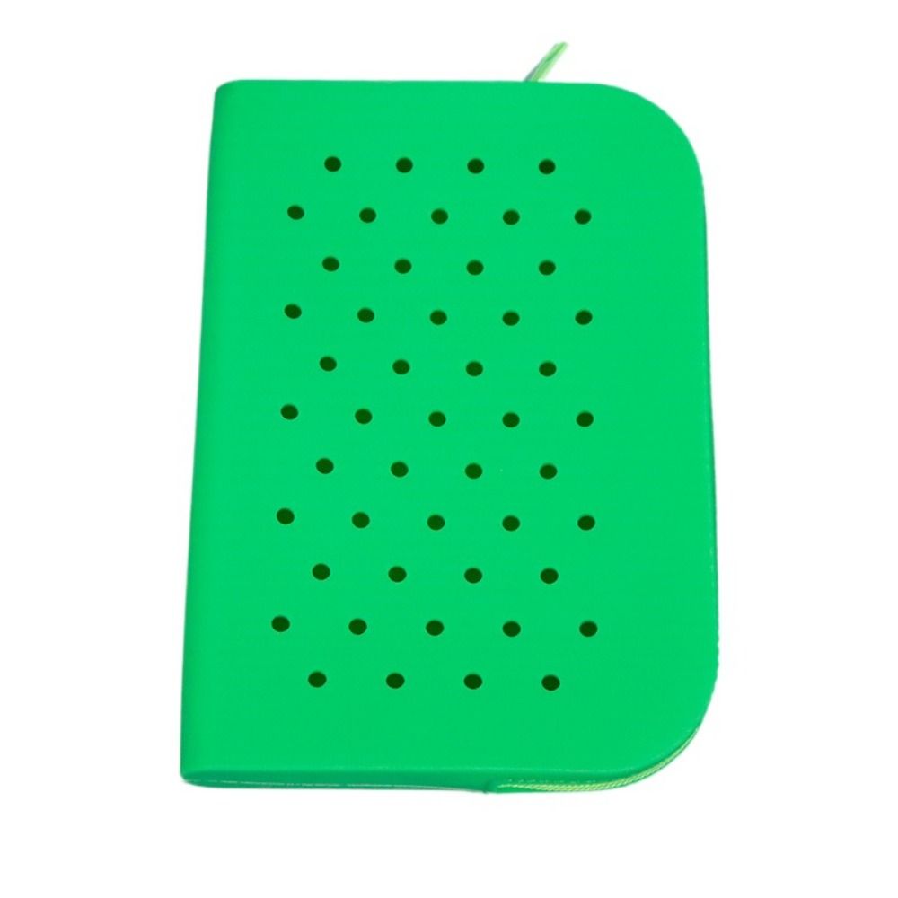 Breathable Holes Silicone Pencil Case Zipper Large Capacity Stationery Storage Bag Portable Waterproof Makeup Organizer Cosmetic