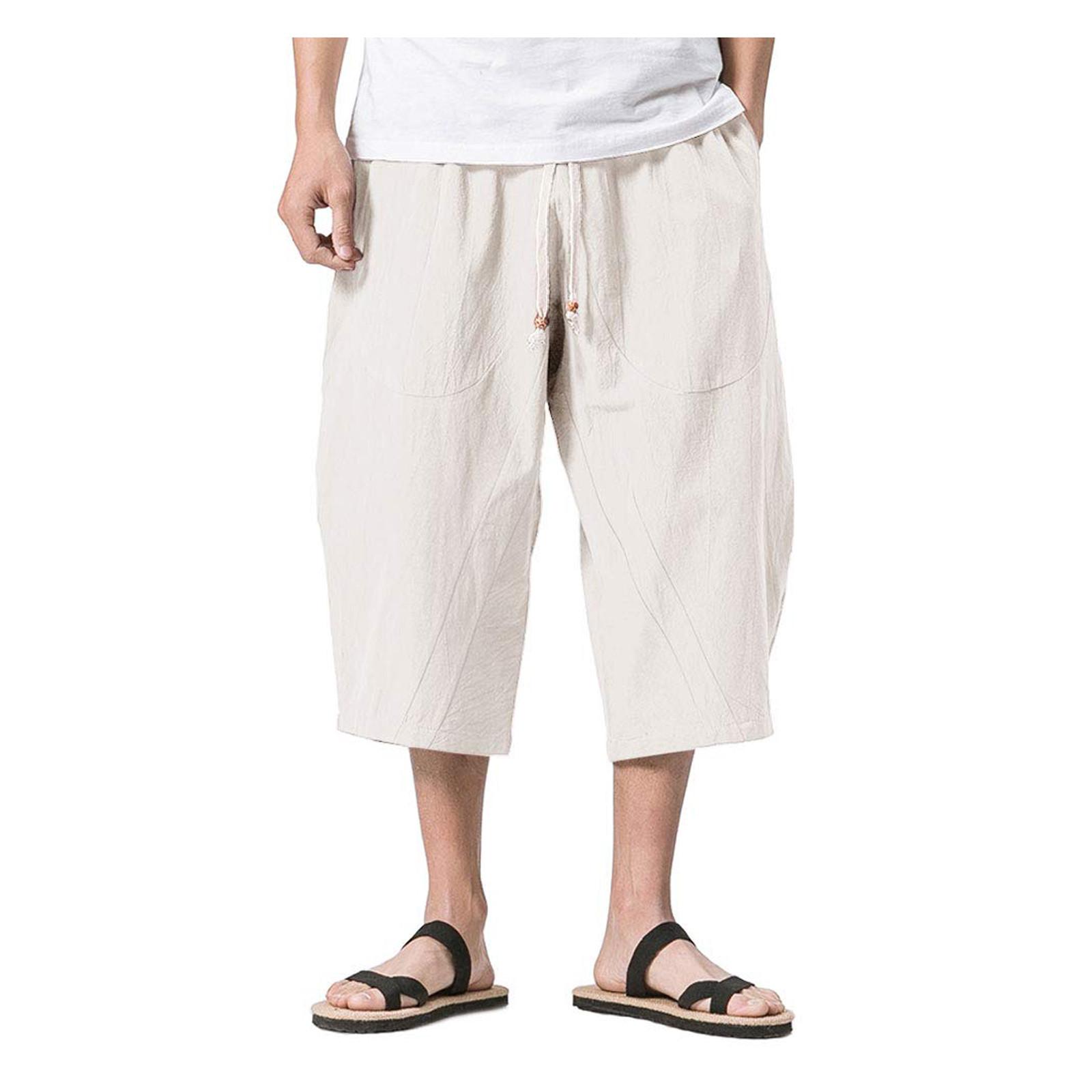 Мужские ленивые свободные хлопковые брюки Харлан из конопли с эластичной резинкой — фото 6