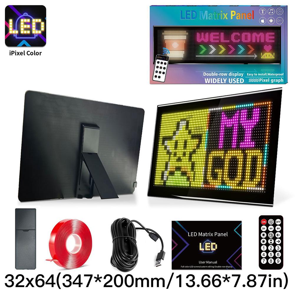 Car LED RGB APP LED Flexible Matrix Pixel Panel Night Light DIY Programmable LED Storefront Advertise Sign Display for Shop Bar